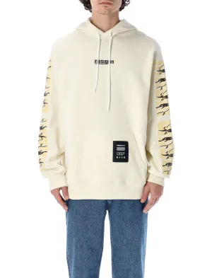 MSGM Logo Printed Long Sleeved Hoodie