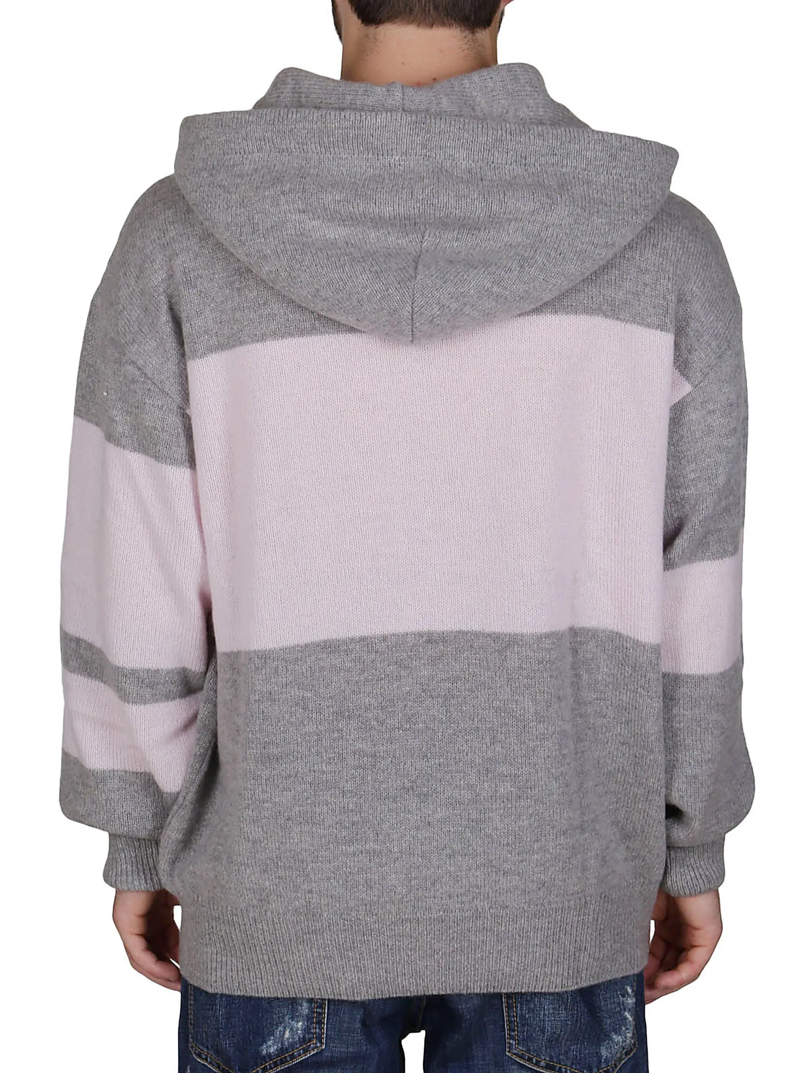 MSGM Panelled Knit Drawstring Sweater