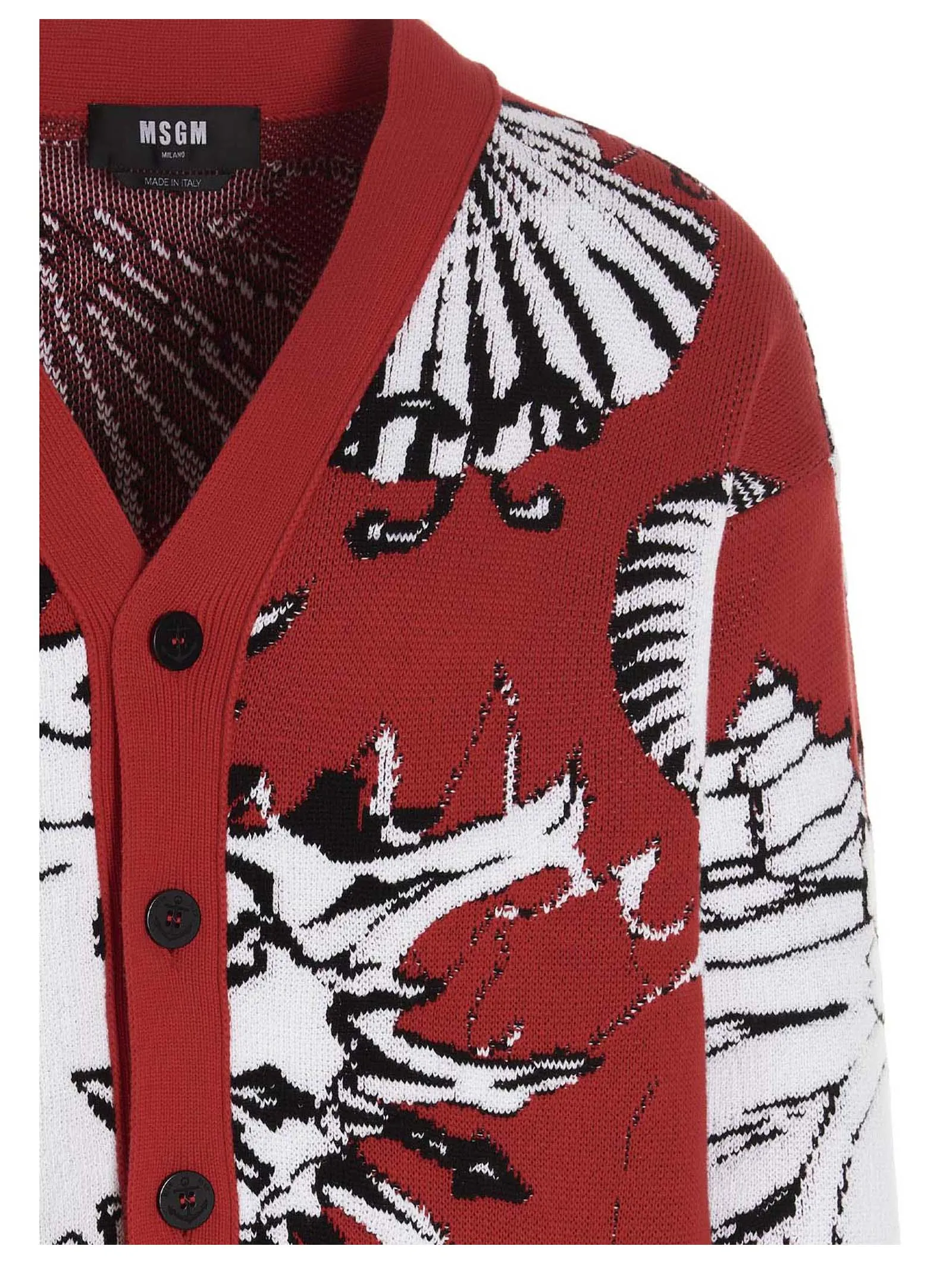 MSGM V-Neck Knitted Cardigan