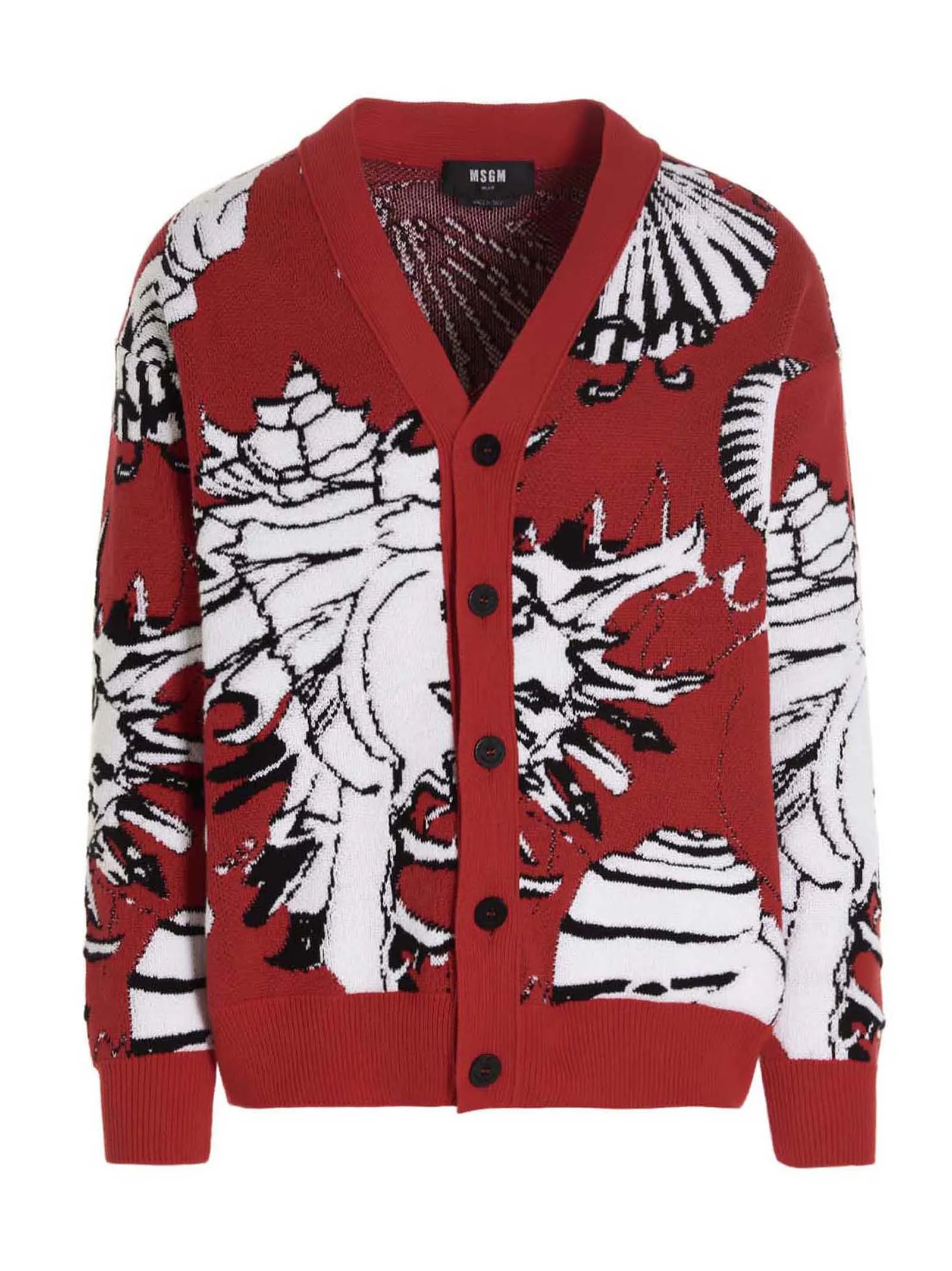 MSGM V-Neck Knitted Cardigan