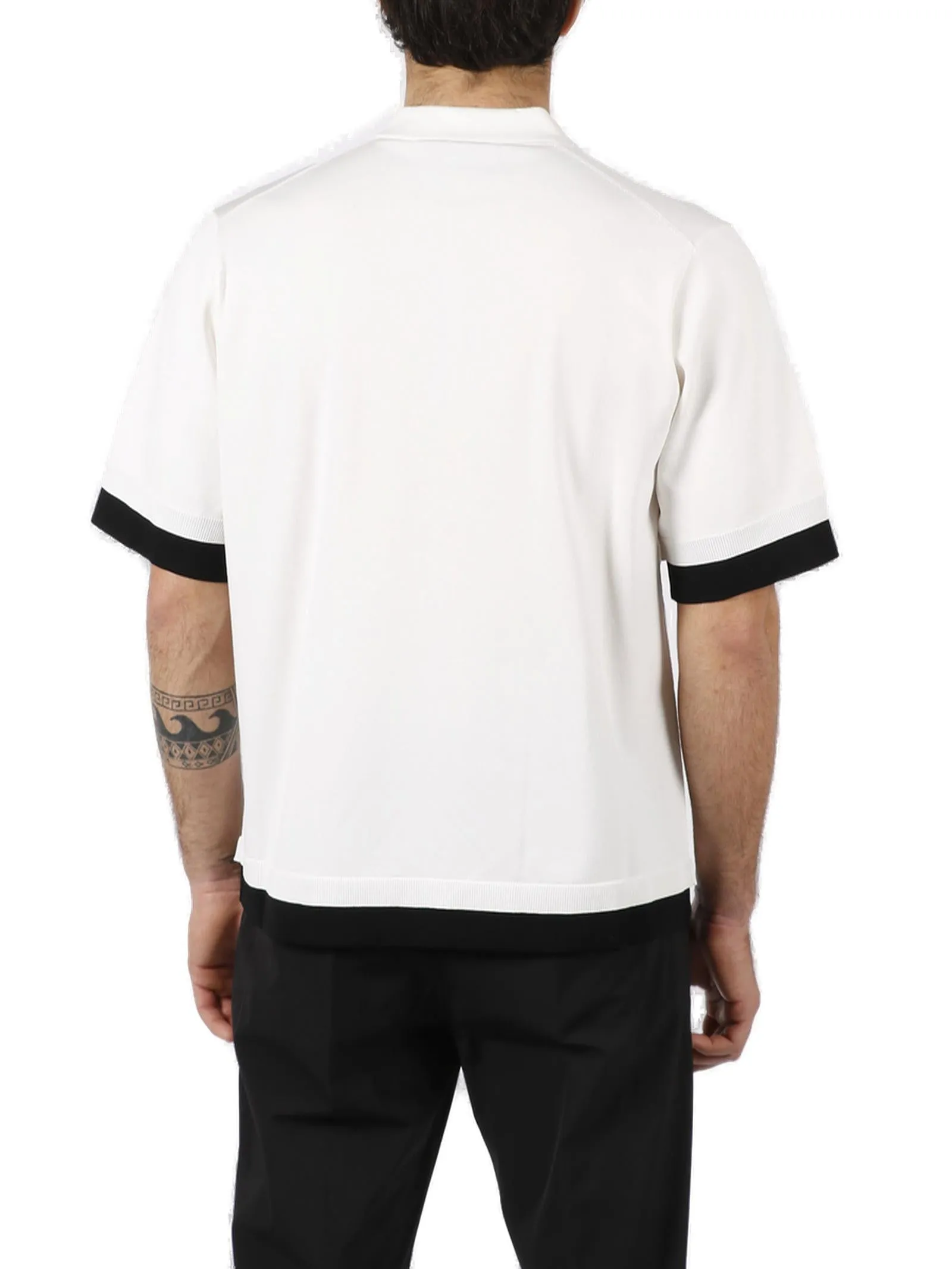 Neil Barrett Logo Embroidered Layered Polo Shirt