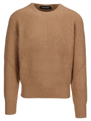 Neil Barrett Signature Pierced Ribbed-Knit Sweater