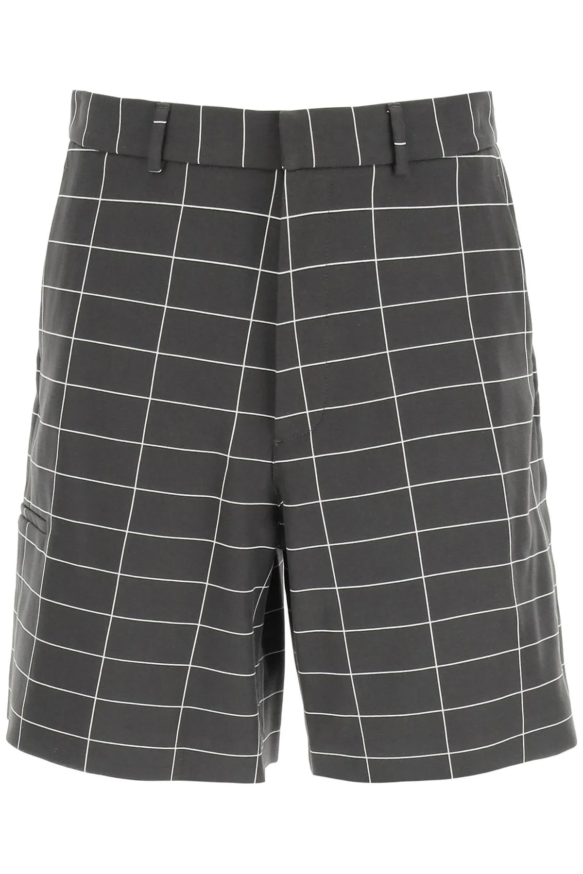 Off-White Checkered Print Shorts