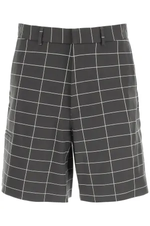 Off-White Checkered Print Shorts