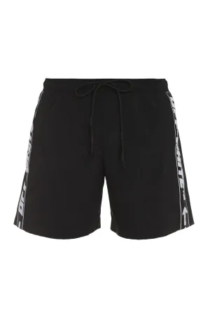 Off-White Logo Detailed Drawstring Swim Shorts