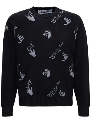 Off-White Logo Motif Crewneck Sweater
