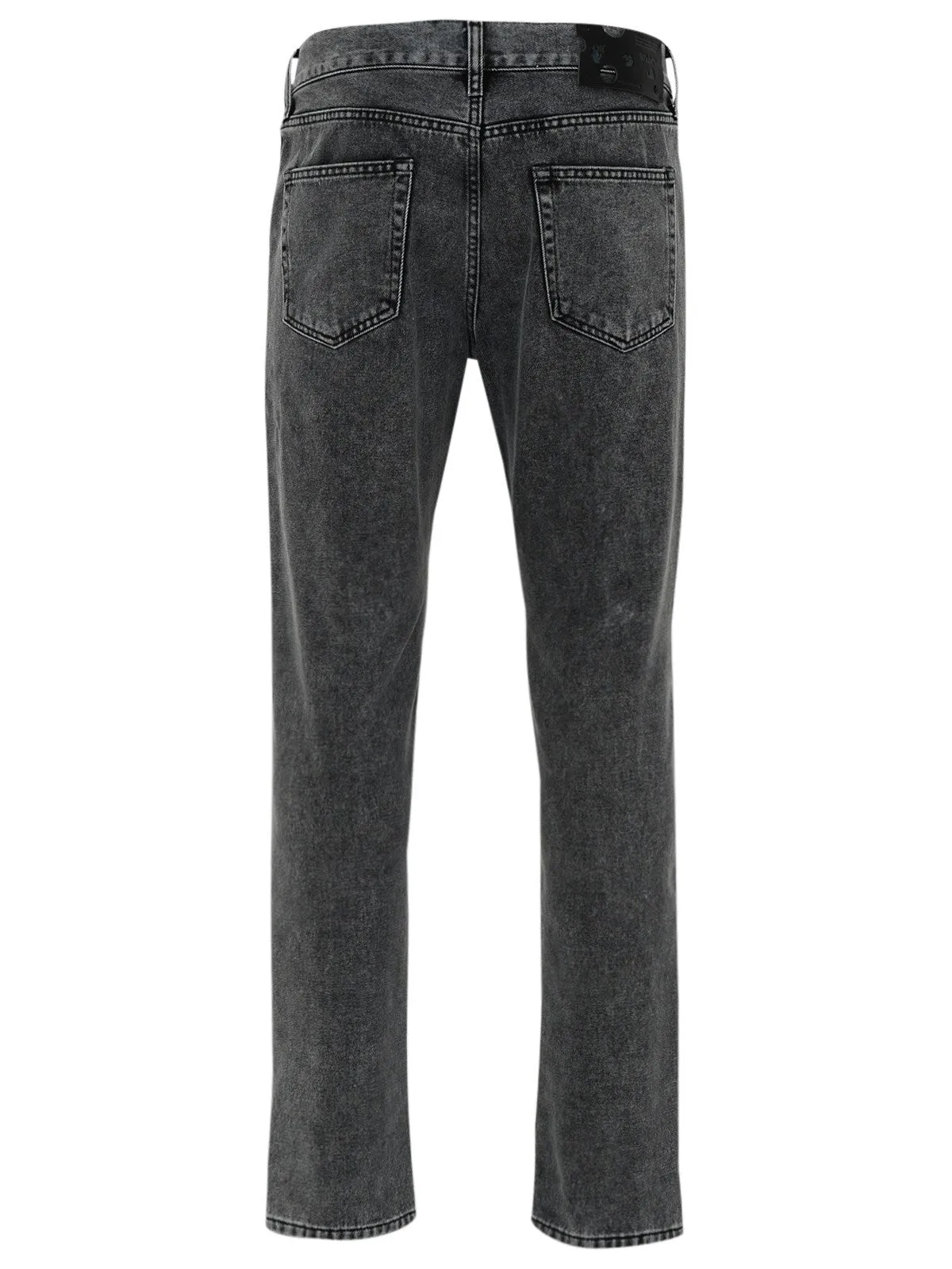 Off-White Logo Patch Faded-Effect Jeans