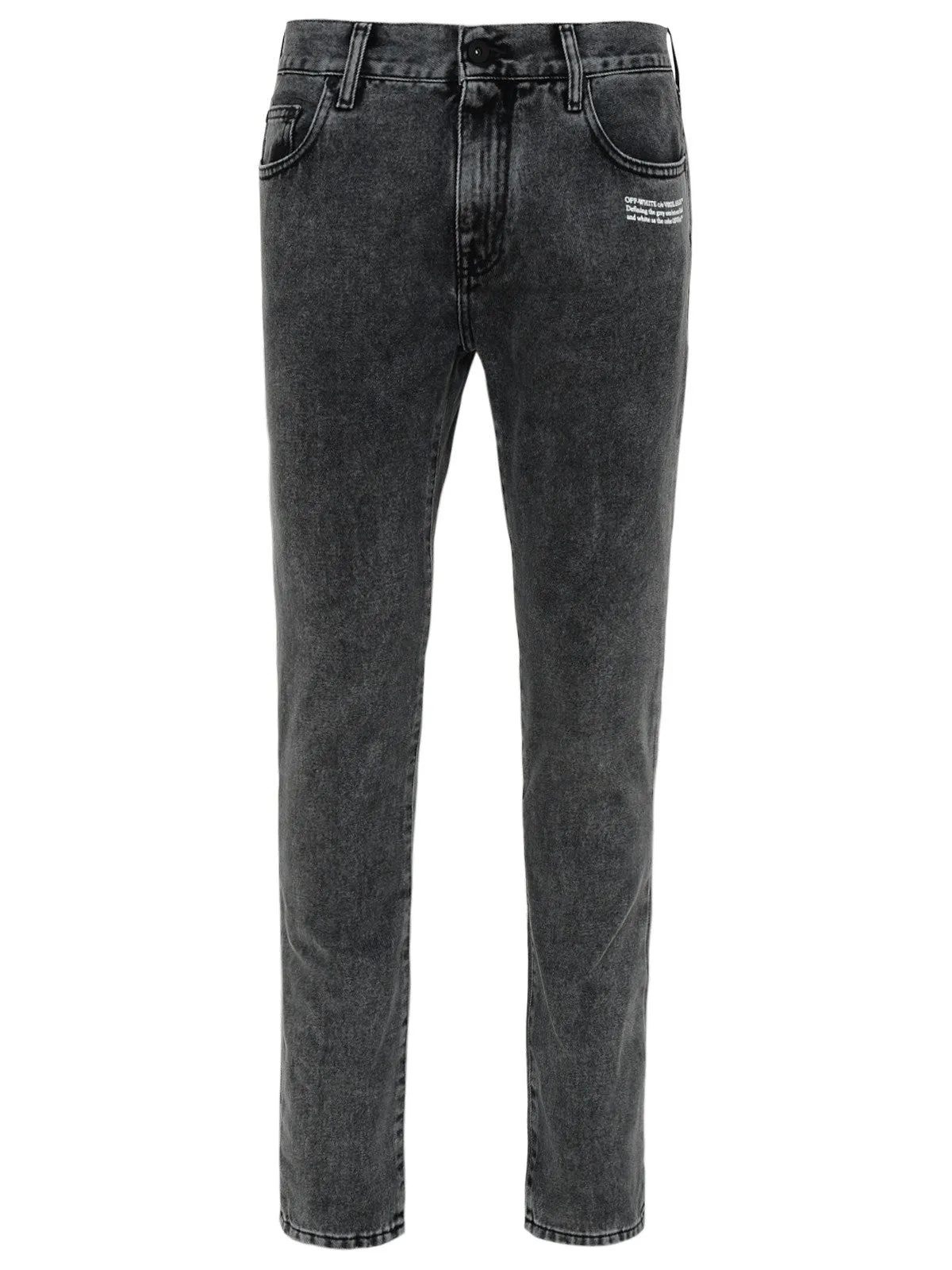 Off-White Logo Patch Faded-Effect Jeans