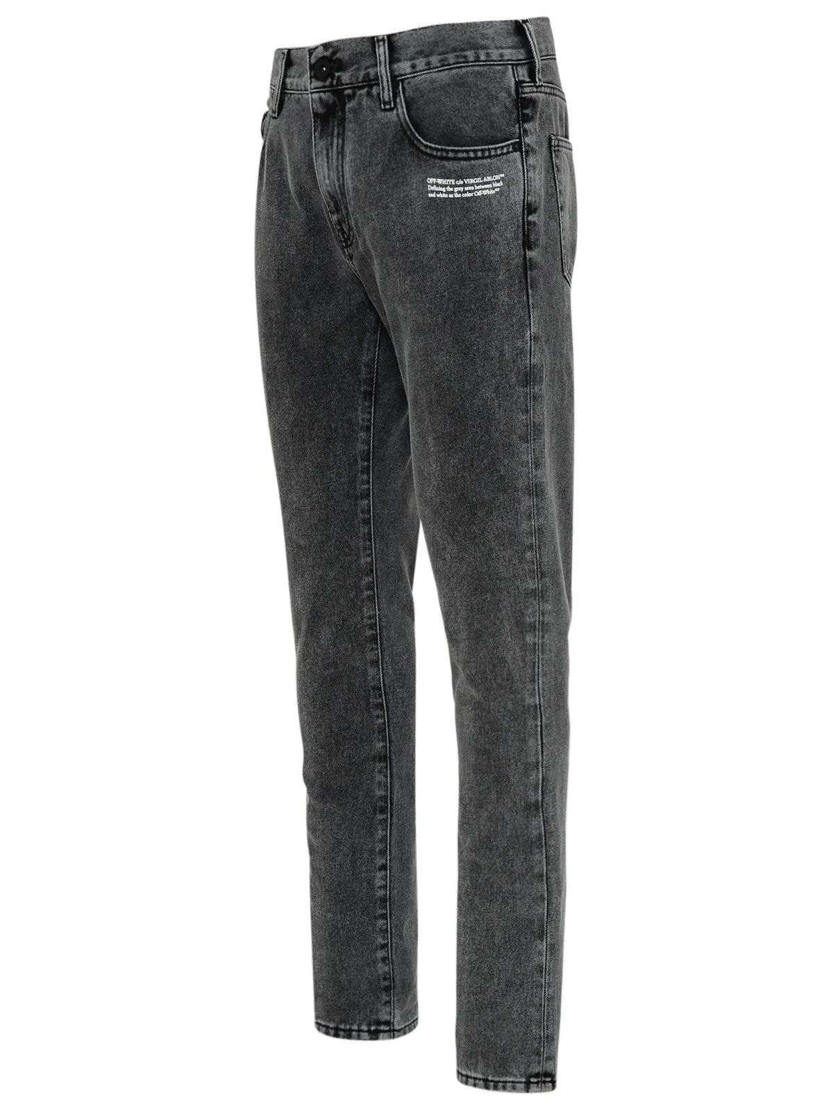 Off-White Logo Patch Faded-Effect Jeans