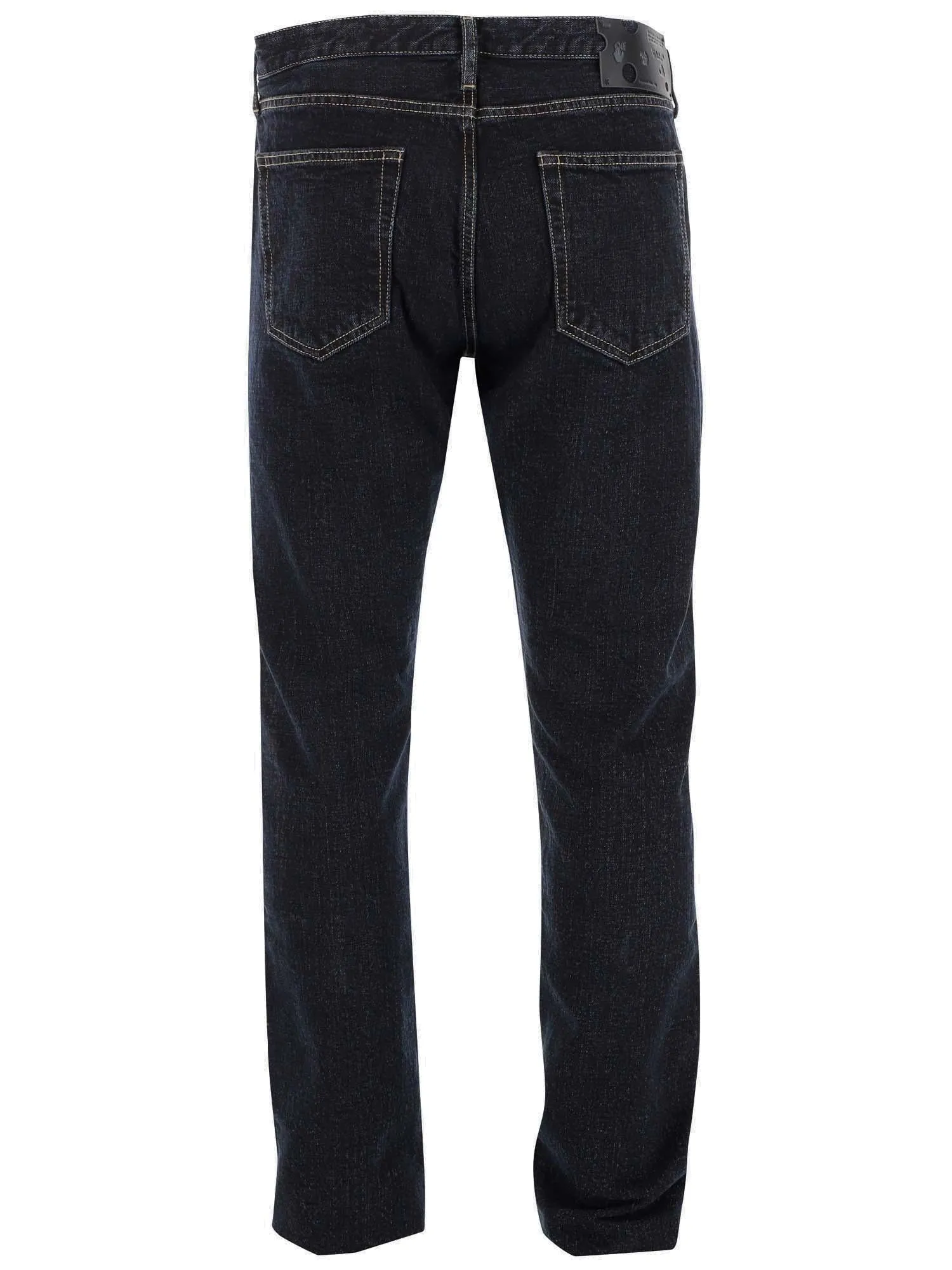 Off-White Logo Patch Straight Leg Jeans