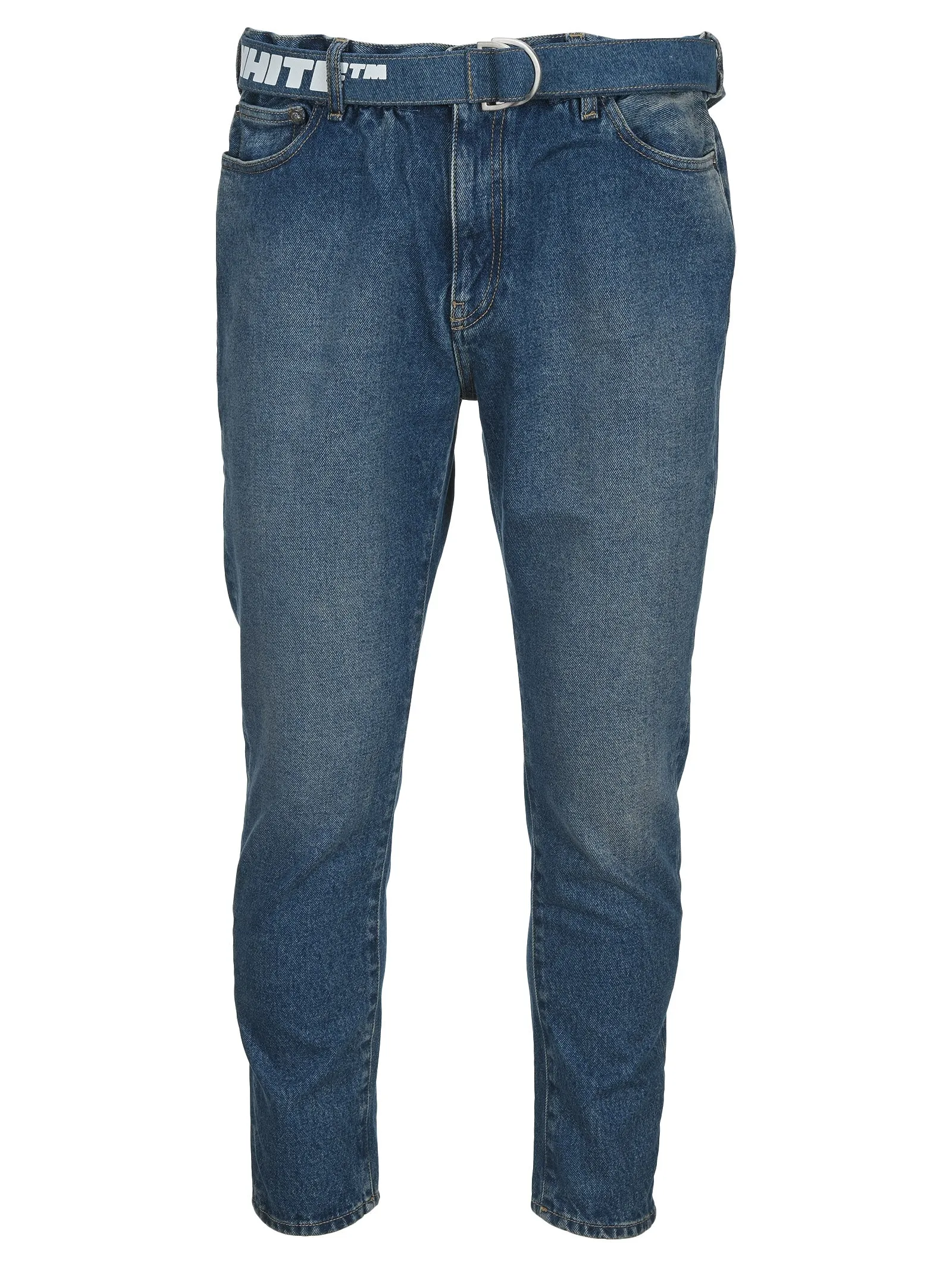Off-White Low Rise Cropped Jeans