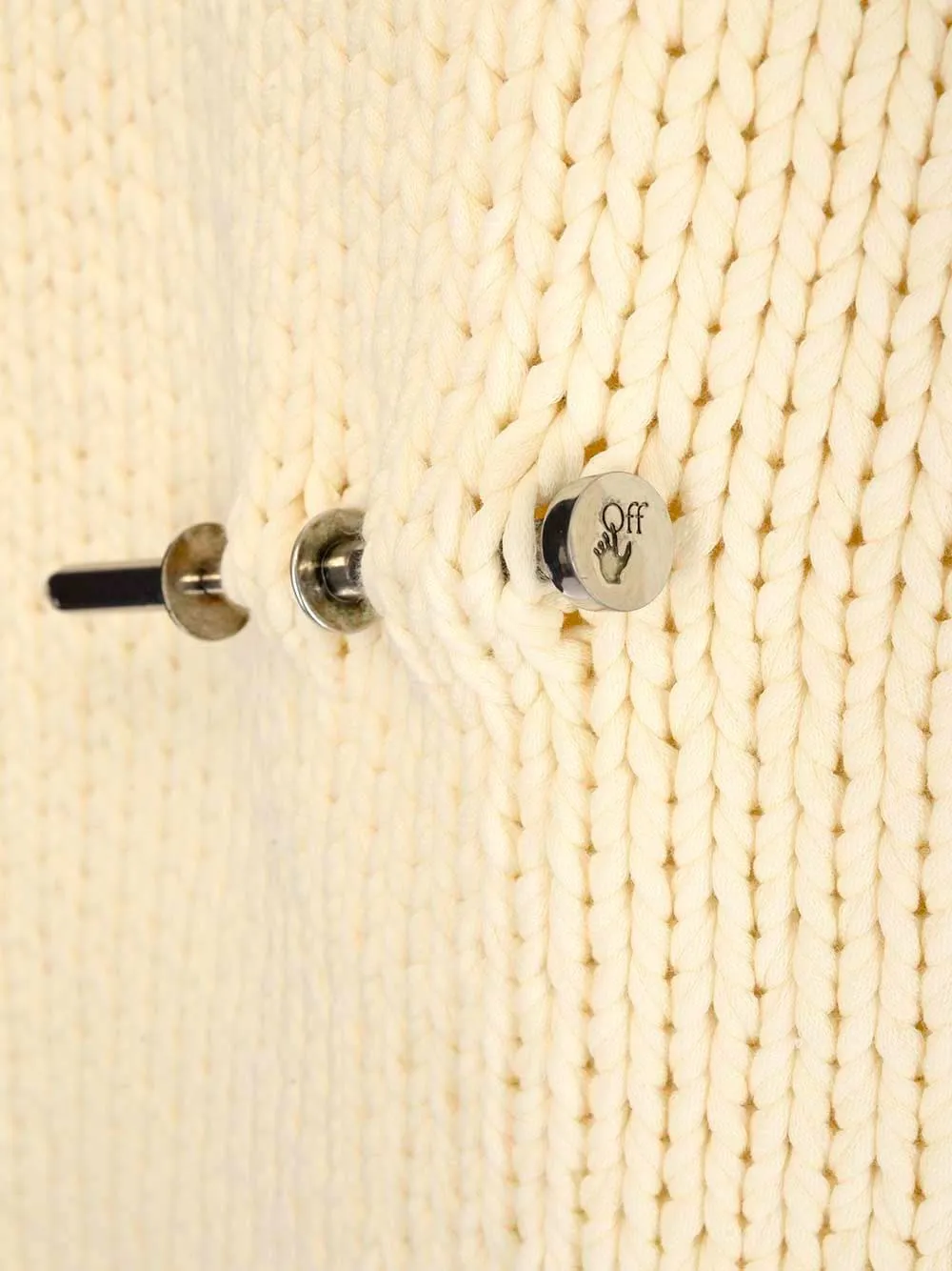 Off-White Nail-Embellished Ribbed Sweater