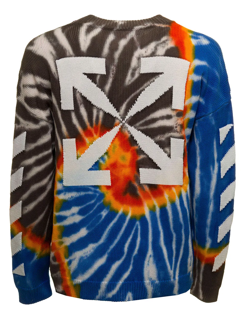 Off-White Tie-Dyed Knitted Crewneck Jumper