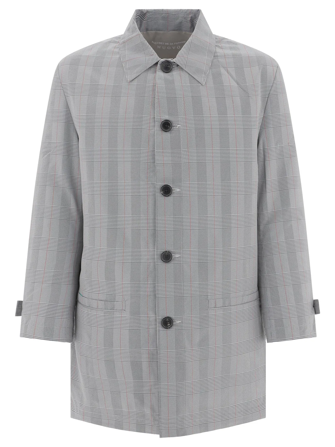 PACCBET Check Pattern Reversible Coat