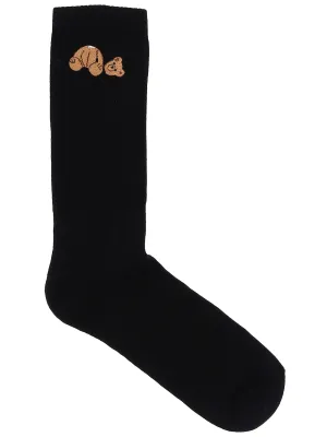 Palm Angels Bear-Motif Ribbed Socks