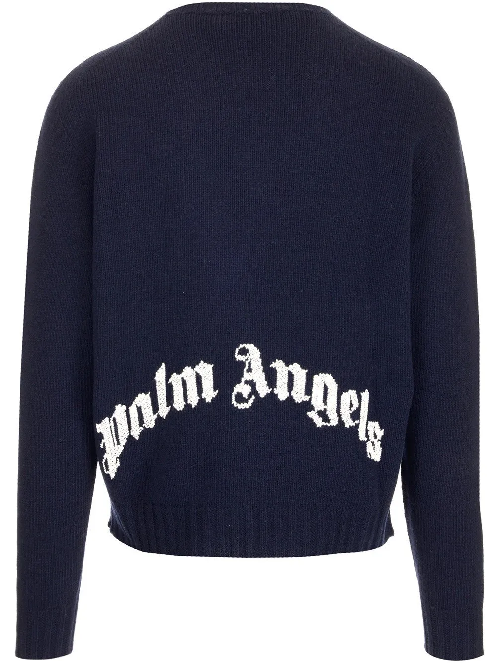 Palm Angels Logo Intarsia Crewneck Sweater