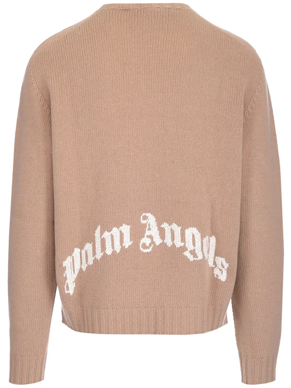 Palm Angels Logo Intarsia Knit Sweater