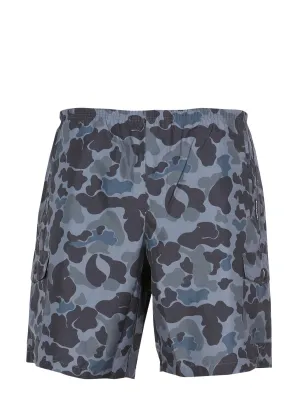 Palm Angels Logo Patch Camouflage Printed Swim Shorts