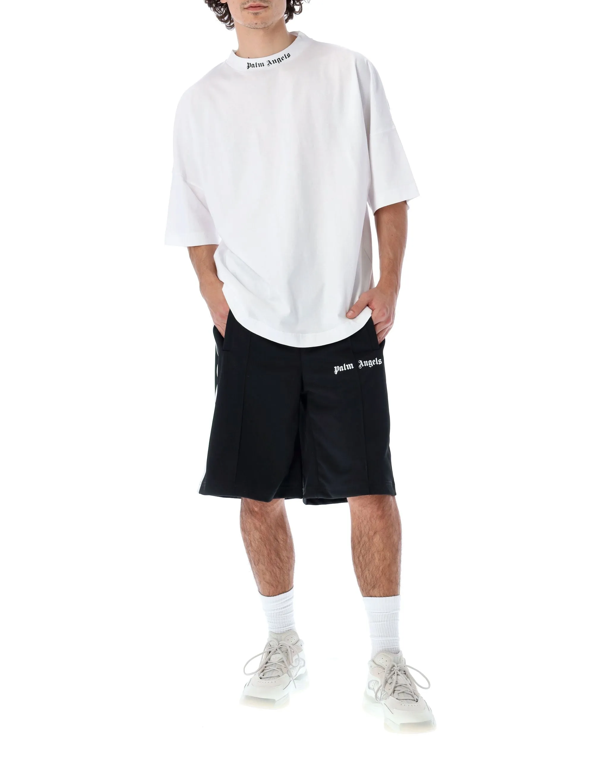 Palm Angels Logo Printed Crewneck T-Shirt