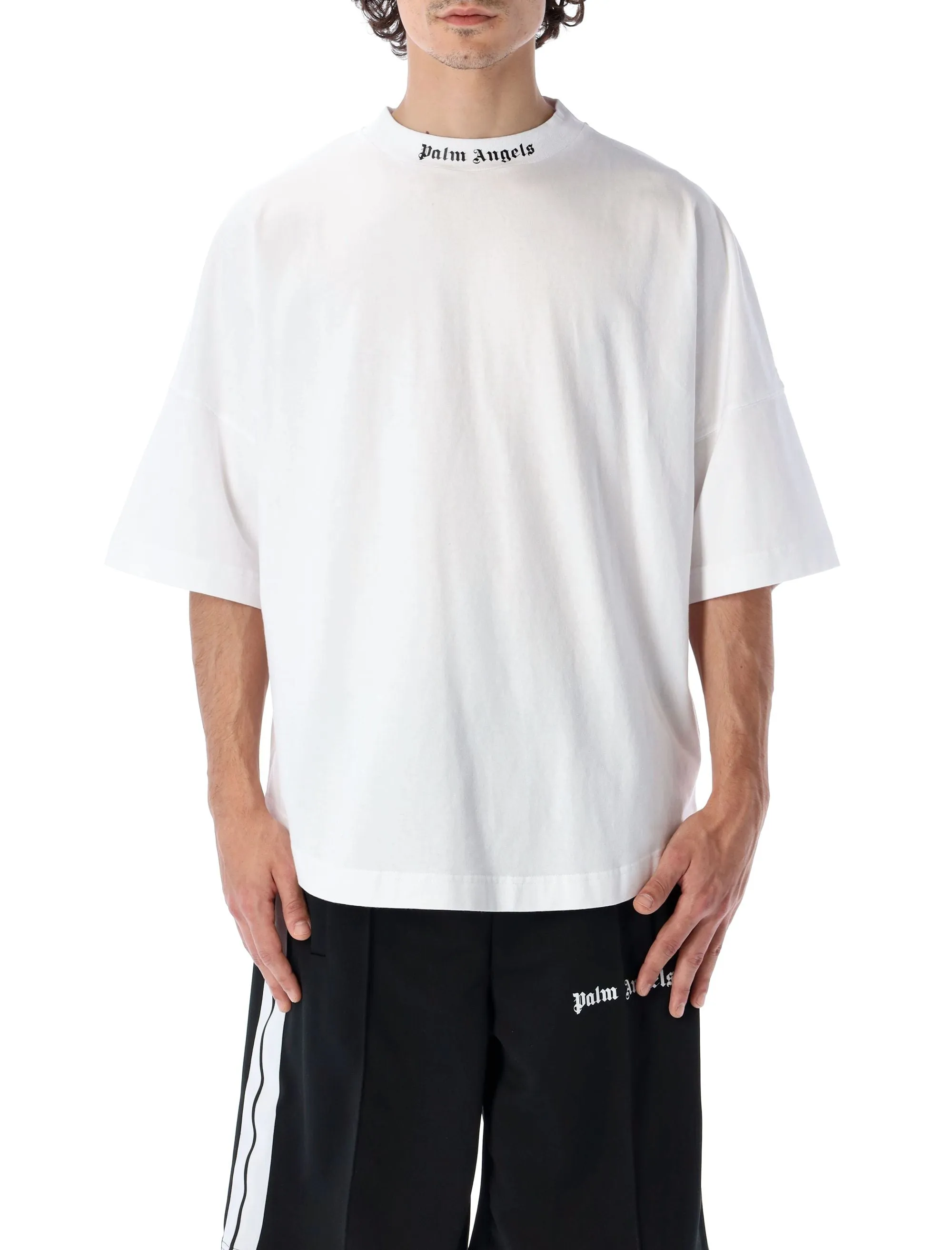 Palm Angels Logo Printed Crewneck T-Shirt