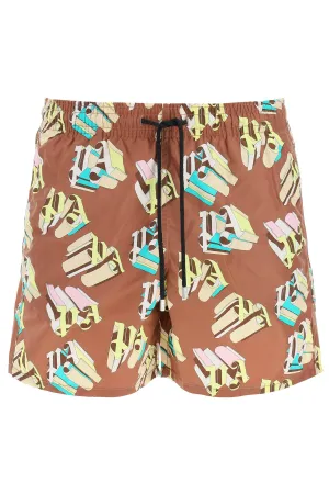 Palm Angels X Vilebrequin Printed Swimming Shorts