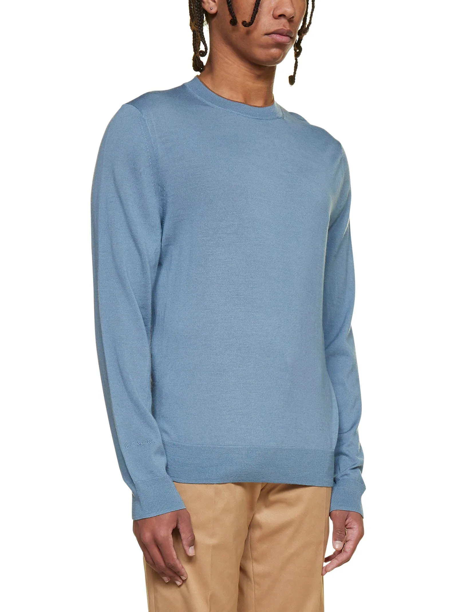 Paul Smith Logo Embroidered Knitted Jumper