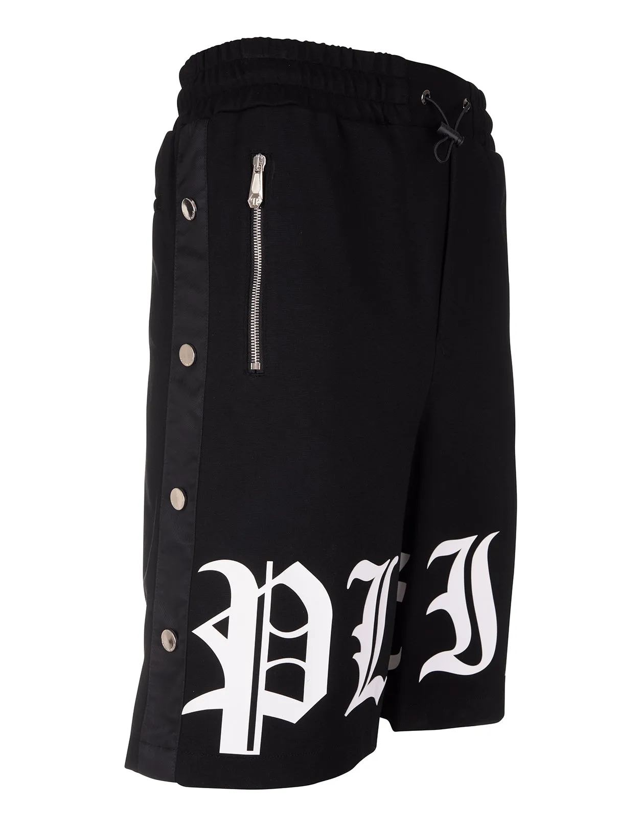 Philipp Plein Gothic Logo Print Shorts