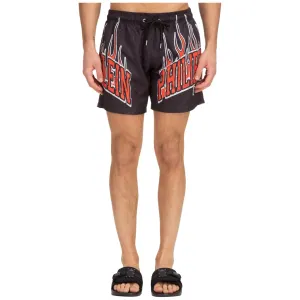 Philipp Plein Logo Printed Drawstring Swim Shorts