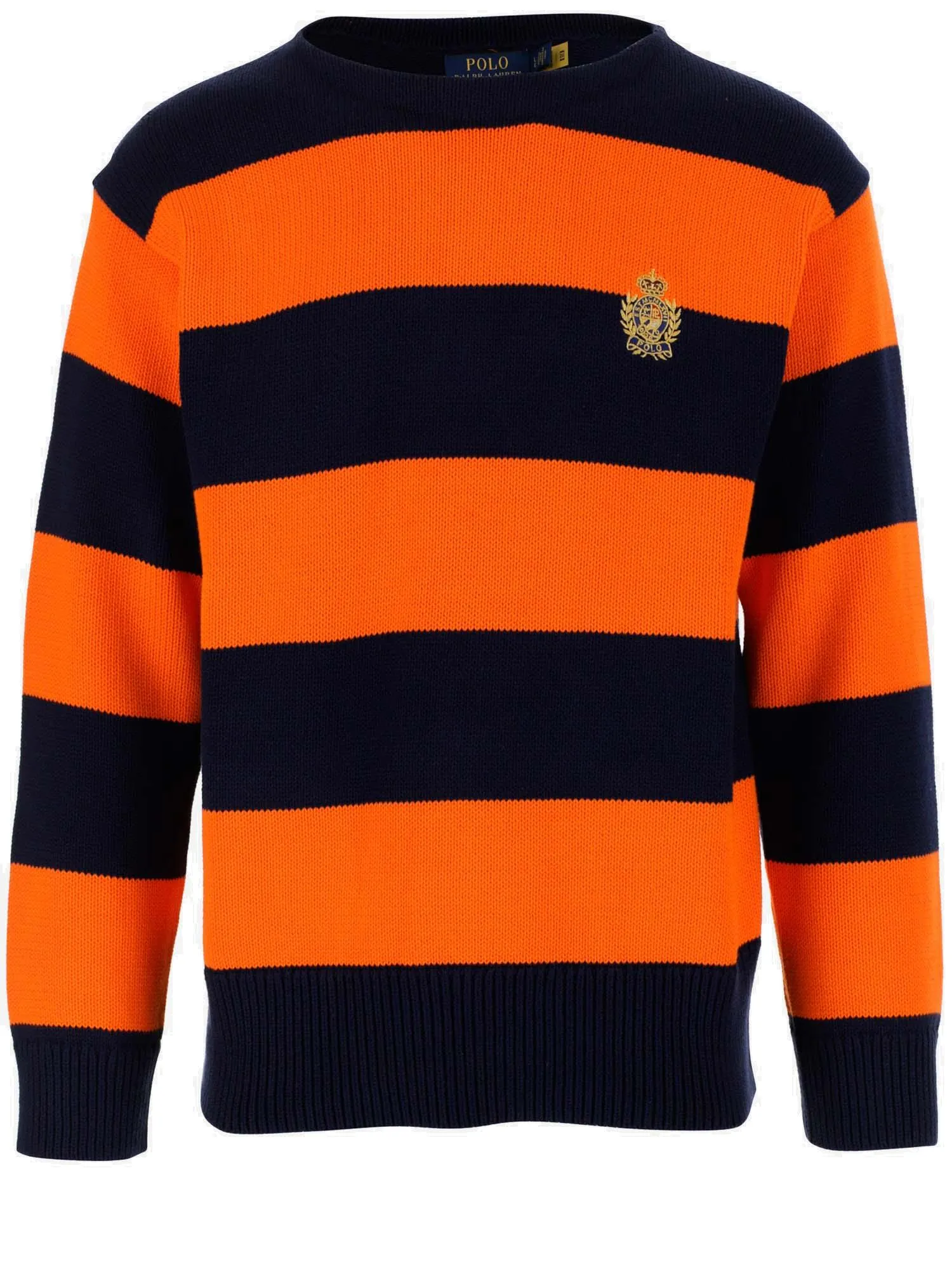 Polo Ralph Lauren Logo Embroidered Striped Sweater