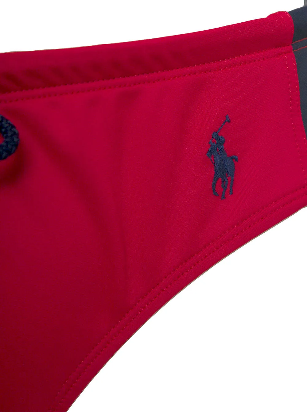 Polo Ralph Lauren Logo Embroidered Swimming Trunks
