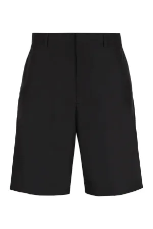 Prada Logo Patch Bermuda Shorts