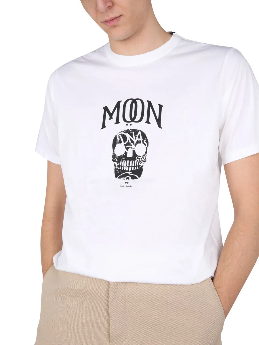 PS Paul Smith Moon Skull Print T-Shirt