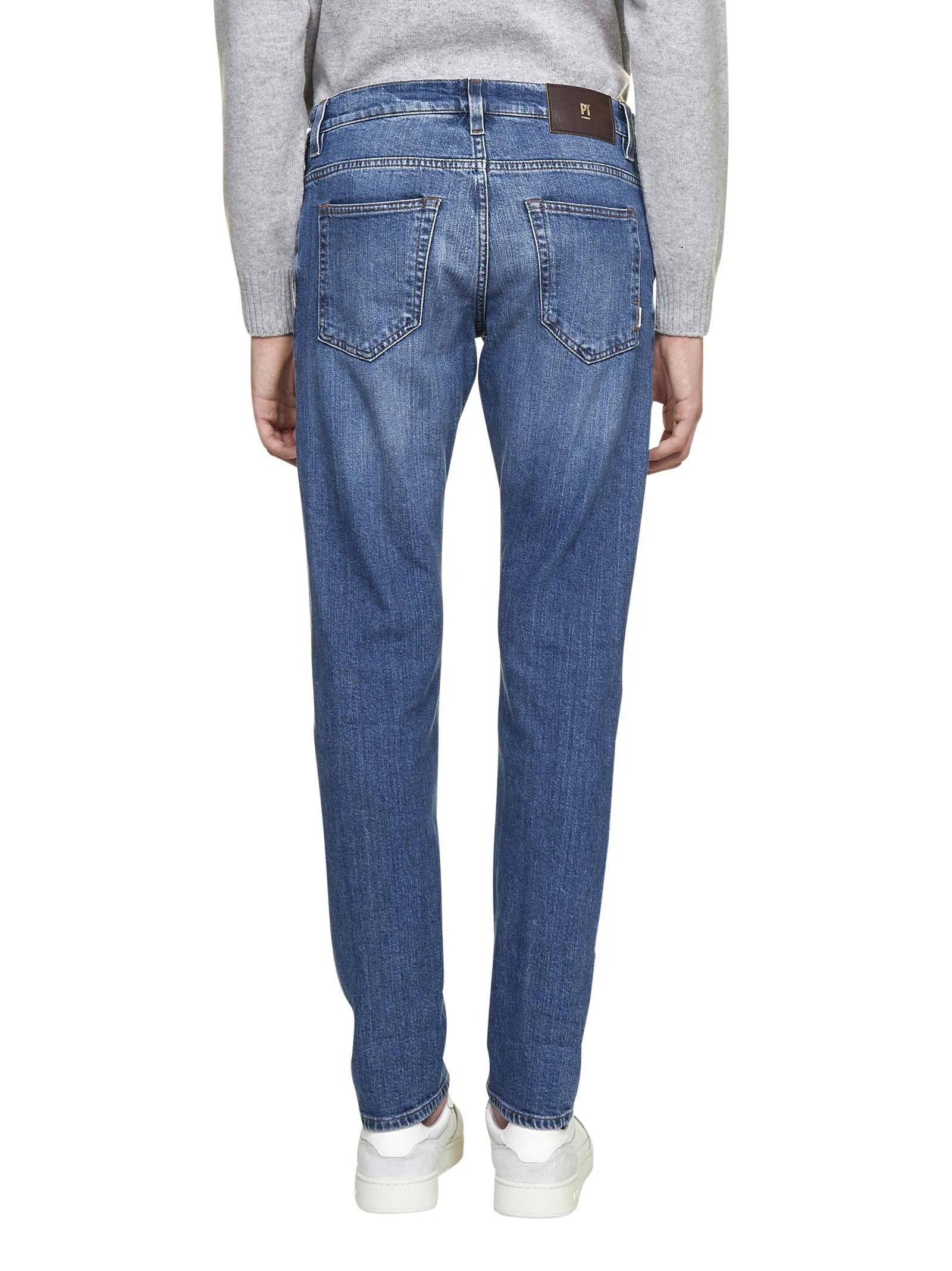 Pt05 Fadded Effect Slim-Fit Jeans