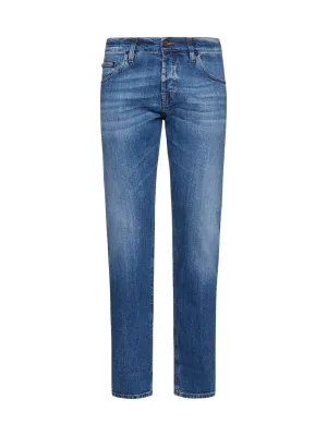 Pt05 Fadded Effect Slim-Fit Jeans