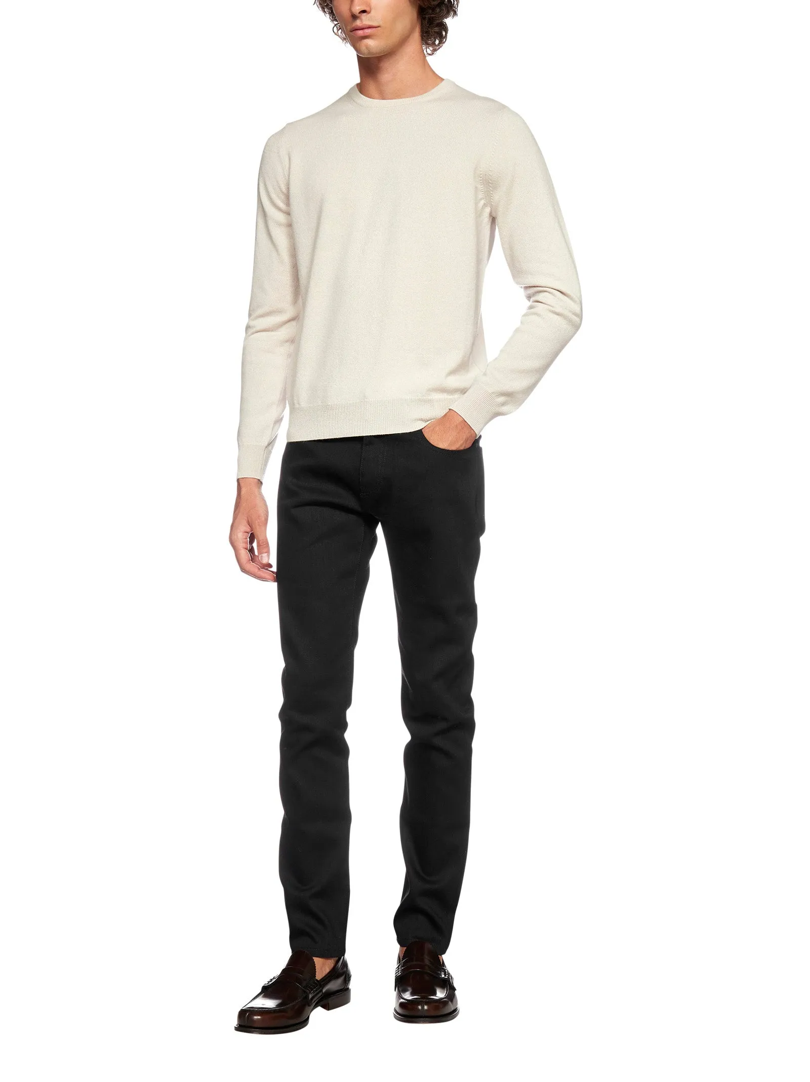 Pt05 High Waist Straight Leg Jeans