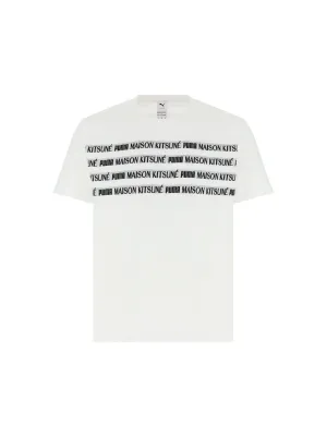 Puma X Maison Kitsun Logo Print Crewneck T-Shirt