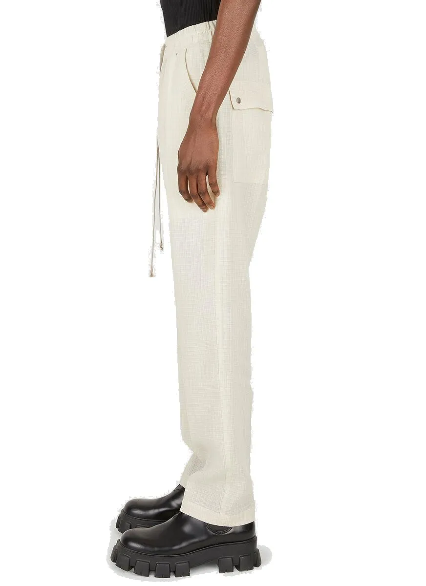Rick Owens Bela Drawstring Zip Detailed Pants