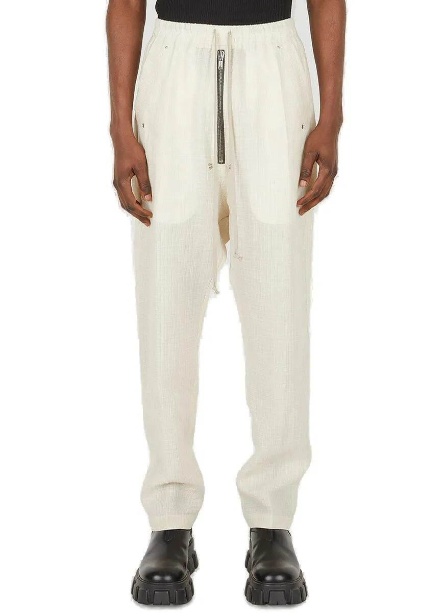 Rick Owens Bela Drawstring Zip Detailed Pants