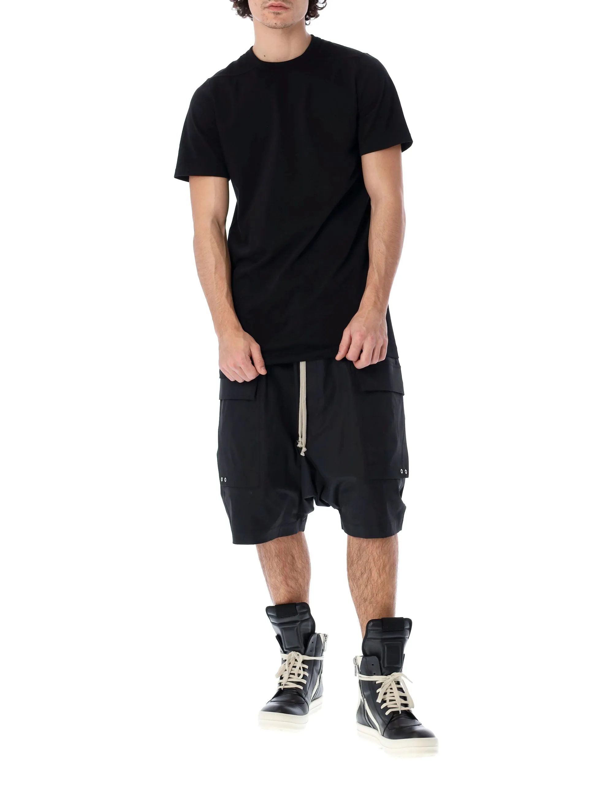 Rick Owens Drawstring Drop-Crotch Shorts