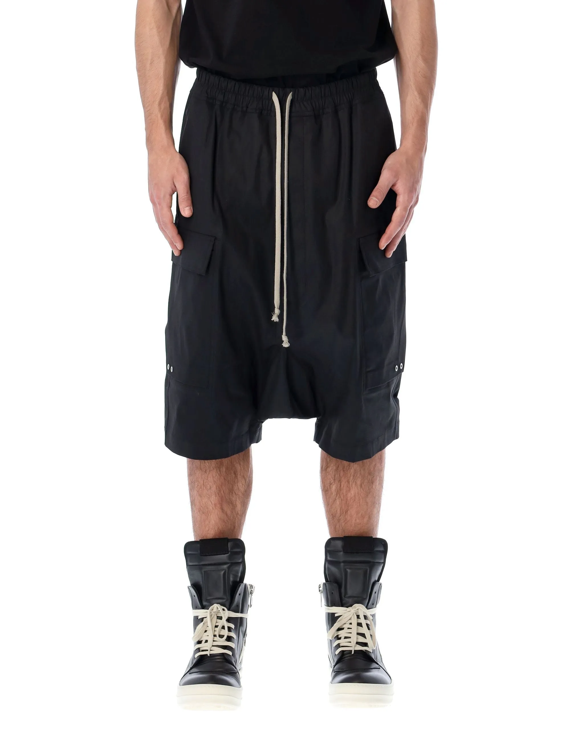 Rick Owens Drawstring Drop-Crotch Shorts