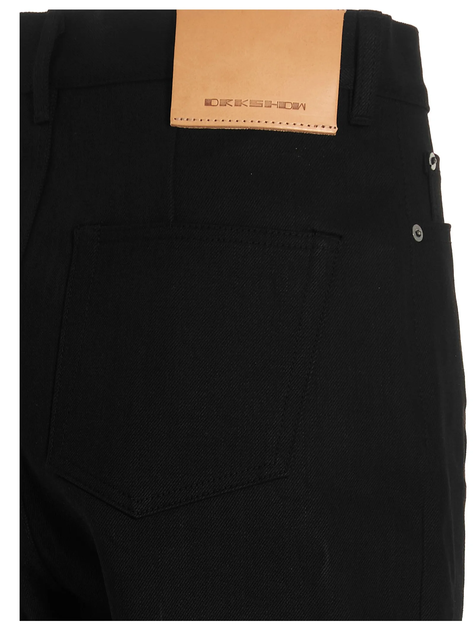 Rick Owens Logo Patch Slim Cut Jeans