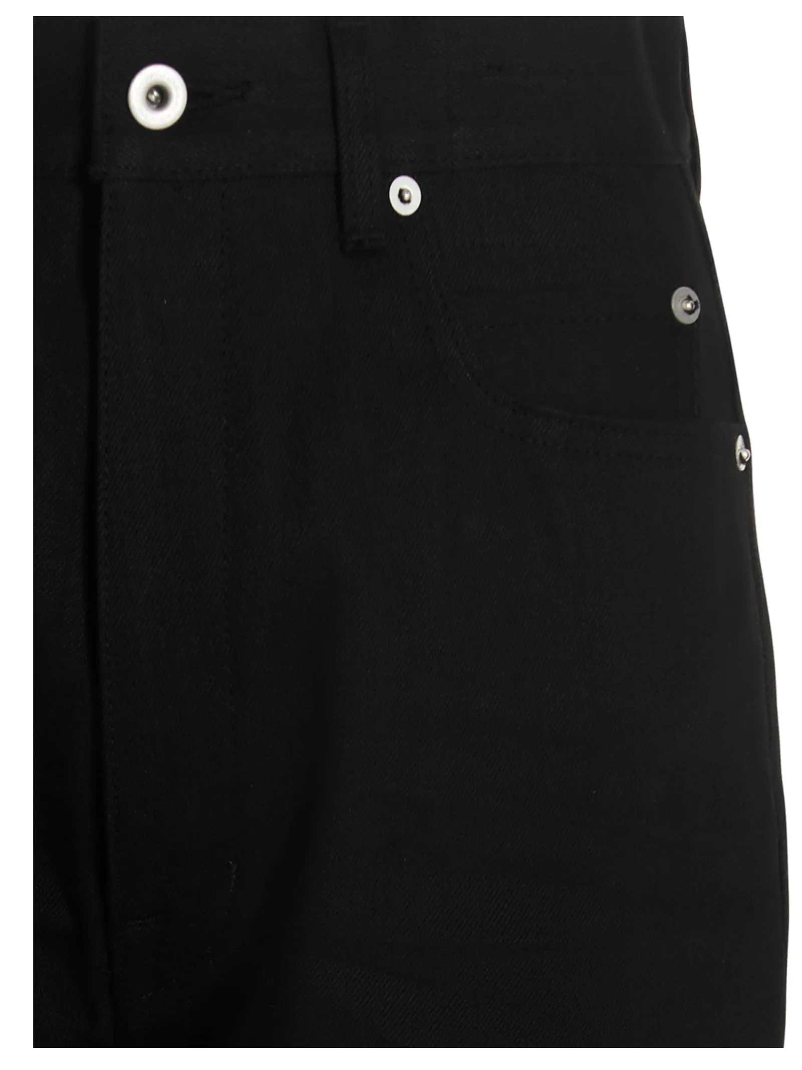 Rick Owens Logo Patch Slim Cut Jeans