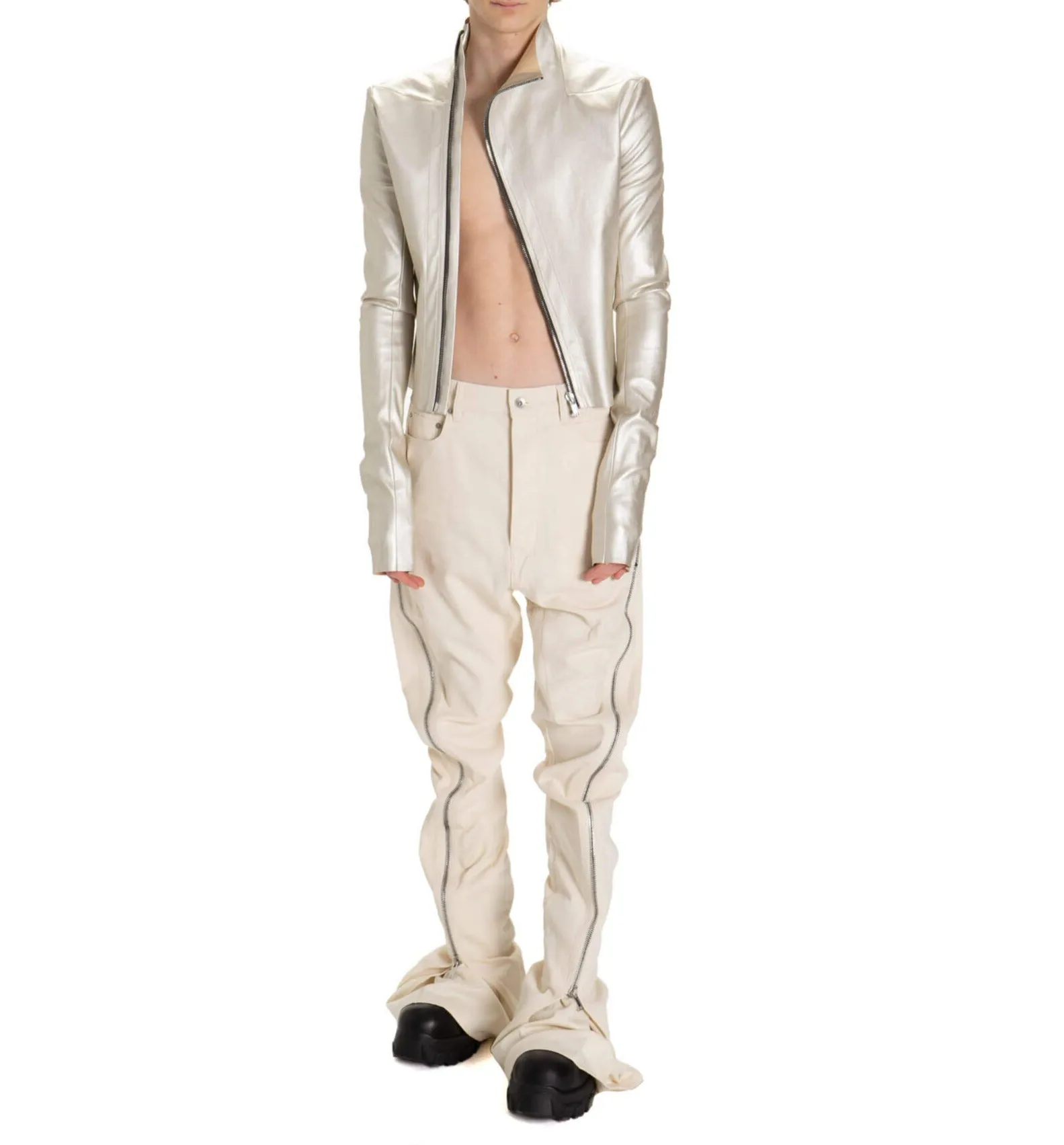 Rick Owens Zipped Leather Jacket
