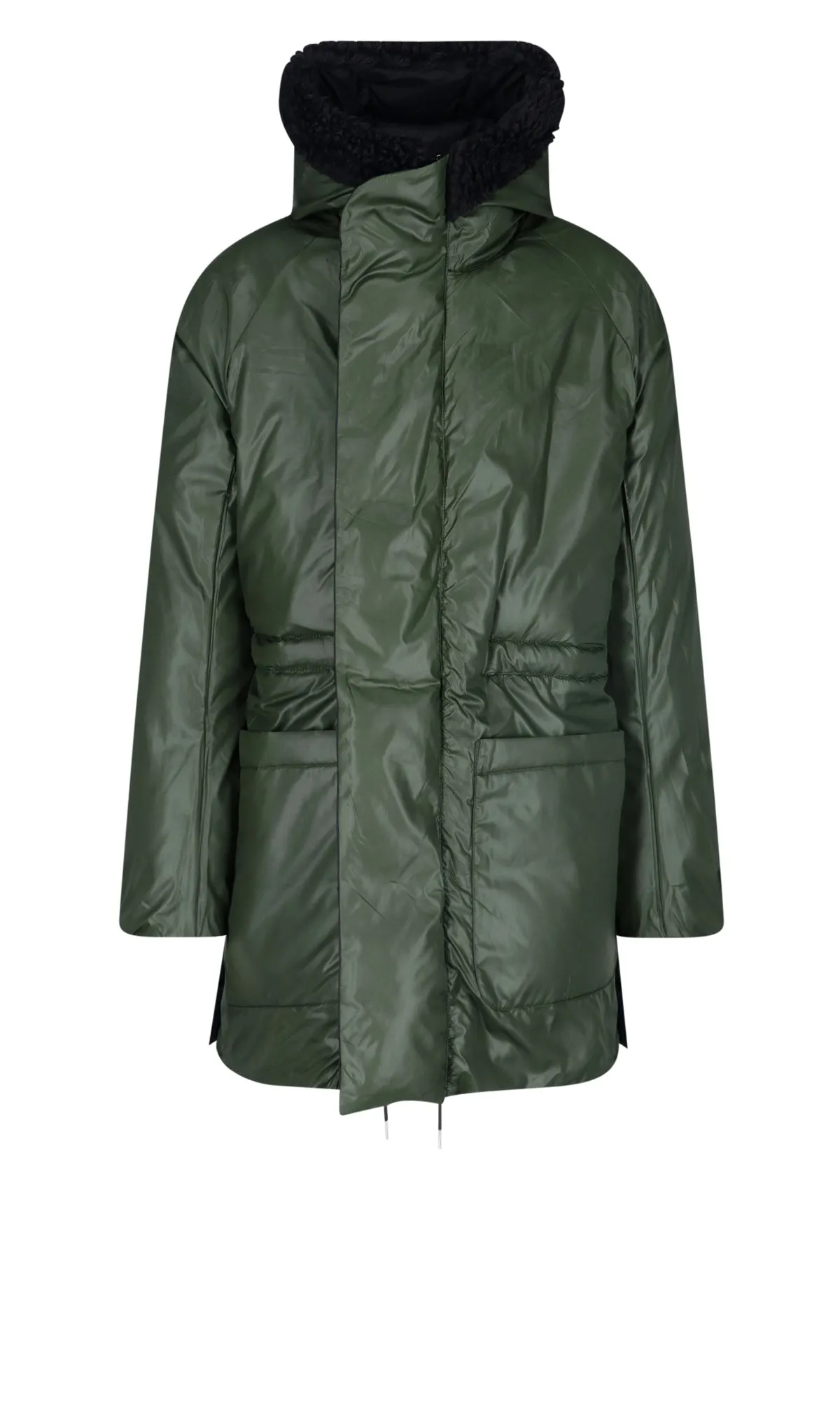 Sacai Reversible Pocket Detailed Hooded Coat