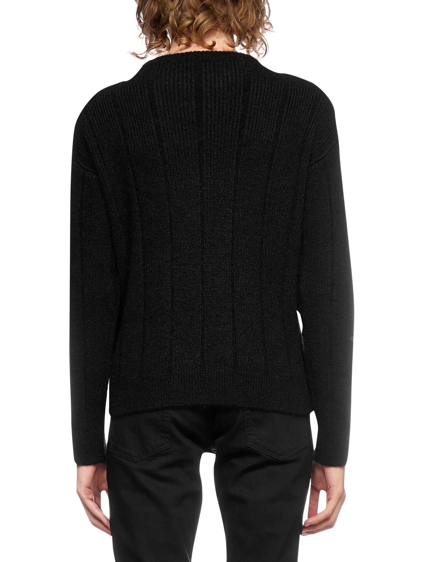 Saint Laurent Diamond Pattern Knit Sweater