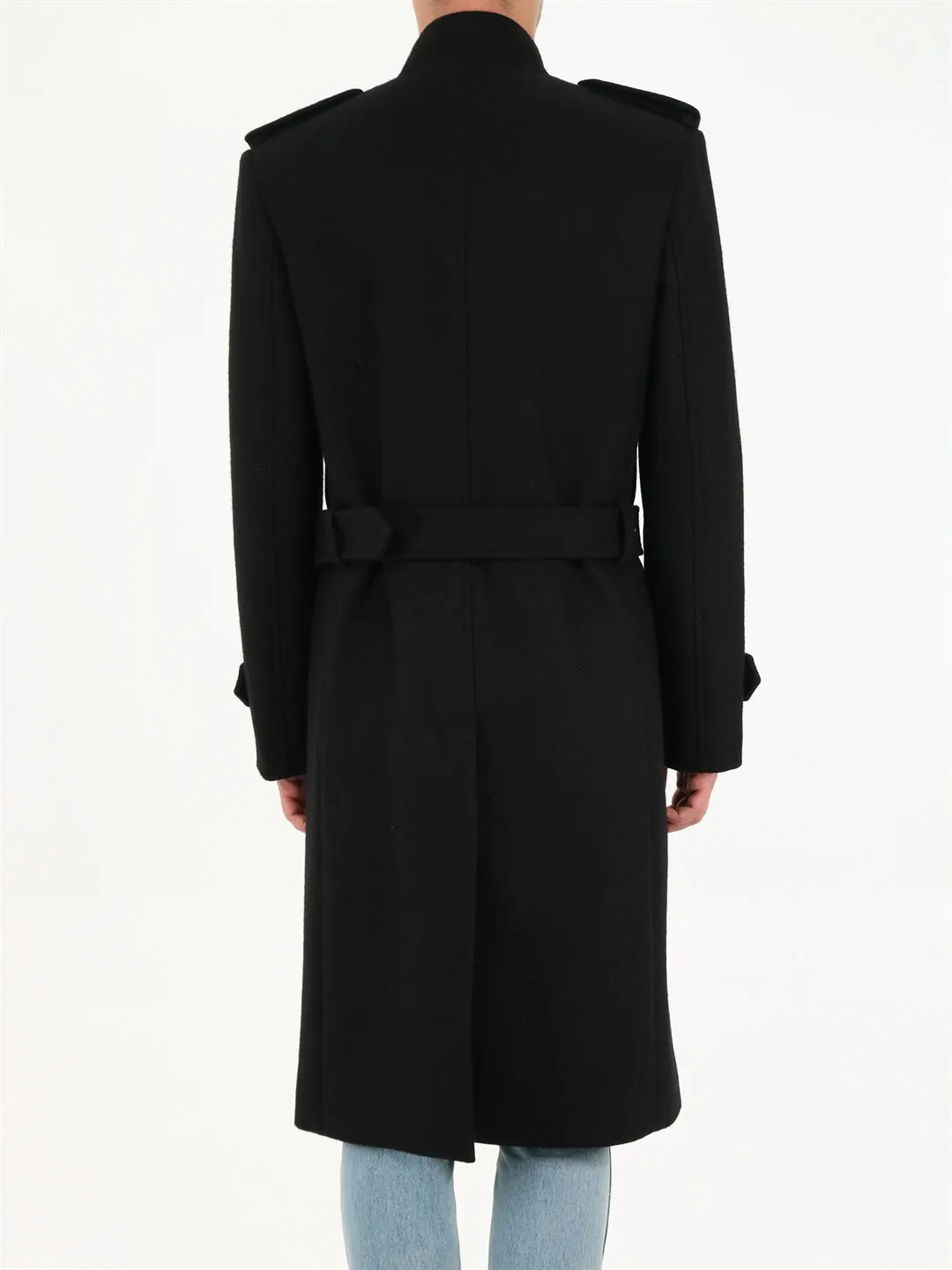Saint Laurent Double Breasted Trench Coat