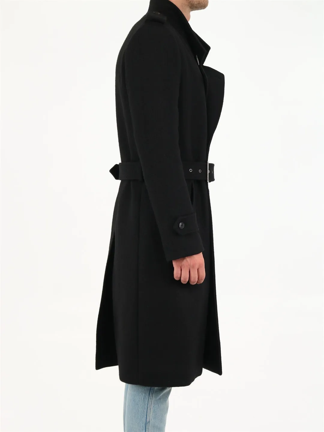 Saint Laurent Double Breasted Trench Coat
