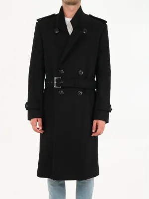 Saint Laurent Double Breasted Trench Coat