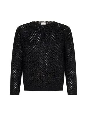 Saint Laurent Lace-Up Drawstring Sweater