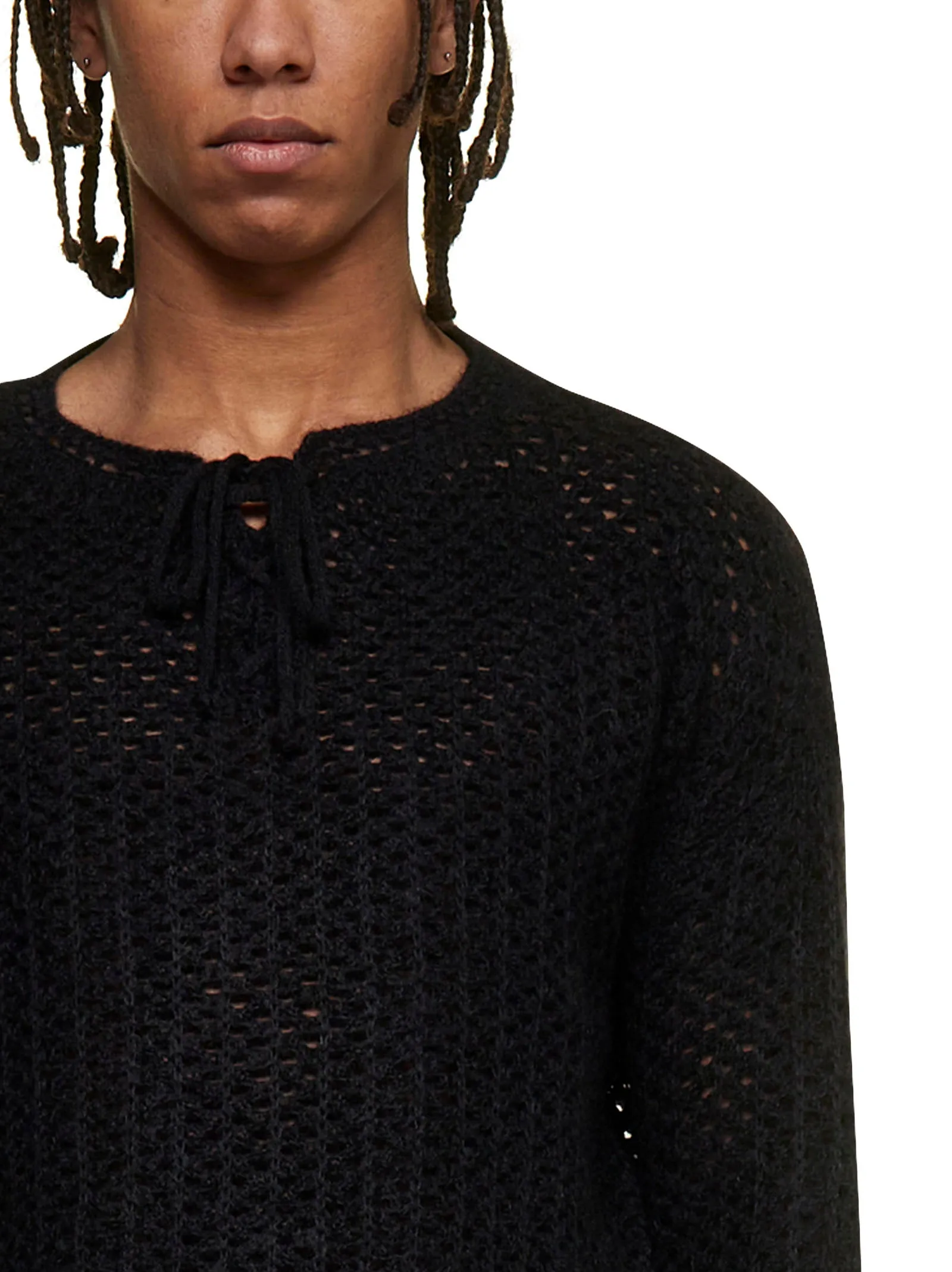 Saint Laurent Lace-Up Drawstring Sweater